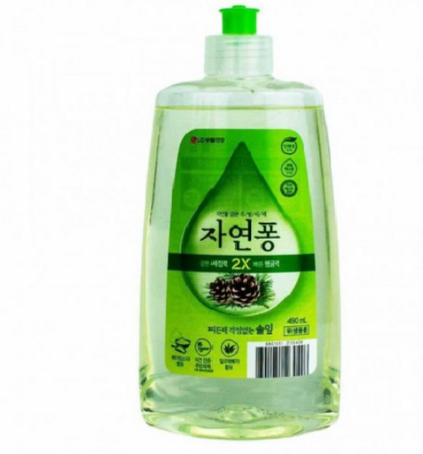 자연퐁 솔잎 주방세제 CAP 용기, 2개, 490ml