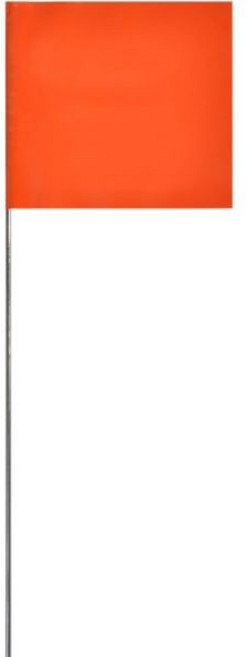 스완슨 FBL2100 2인치 x 3인치 마킹 플래그 21인치 와이어 스탭 블루 100 팩, Orange