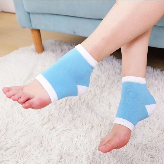 비엘스키 1쌍 실리콘 보습 젤 힐 양말 재사용 가능 갈라짐 방지 발 피부관리 각질제거, 1L, 1개, 2개입