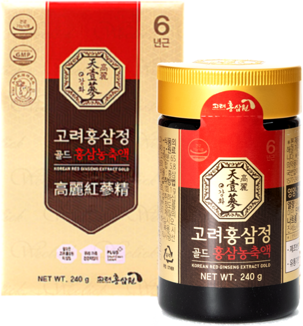 명품 고려홍삼정 골드 240g 국산 6년근 홍삼 진액 농축액 100% 진세노사이드 미라클컴퍼니, 1개