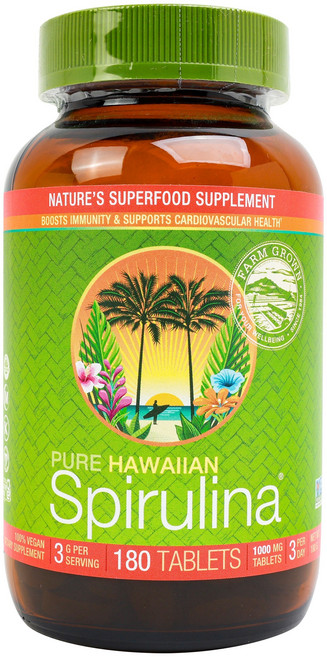Nutrex Hawaii 夏威夷螺旋藻錠 1000mg, 180顆, 1罐