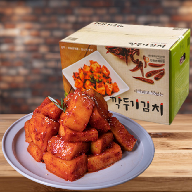 옹골찬 깍두기 김치 중국산 10kg 종이박스, 1개