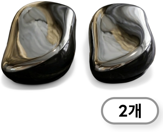 아노유 엉키지않는 머리빗 휴대용 마카롱 헤어 브러쉬, 2개, 실버블랙+실버블랙