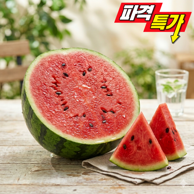 [진짜만판다] 과즙뚝뚝 고당도 수박, 1박스, 수박(정품) 수박 5-6kg