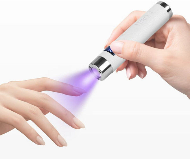 베로니 자동센서 미니 젤램프 거치대 포함 LED 3W 휴대용 C타입 충전식, 1개, 화이트