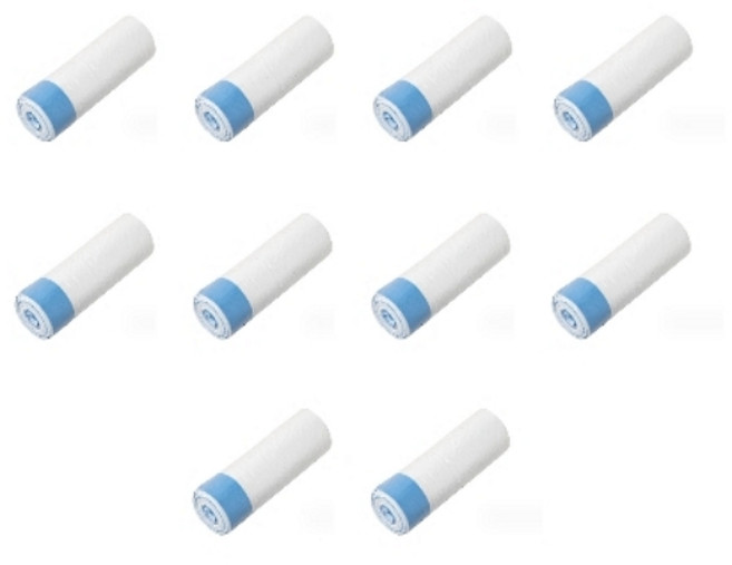 끈있는 비닐봉투 재활용 쓰레기 봉투 분리수거 손잡이 조임끈 스트링 롤 휴지통 봉지 150매, 1세트, 10L