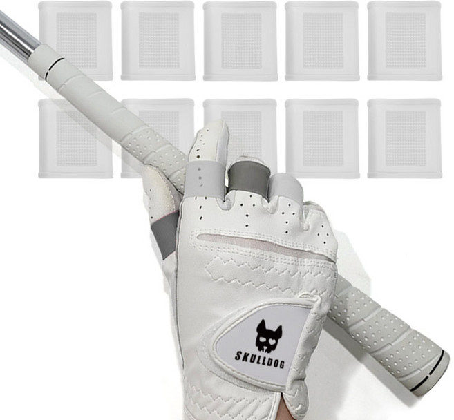 골프 손가락밴드 10개세트 실리콘 골프골무 미끄럼방지 굳은살 물집 핑거밴드, 10개, 투명