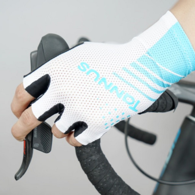타누스 윈디 메시 반장갑 자전거 남여공용 TA-EB-002, 하늘, 1개