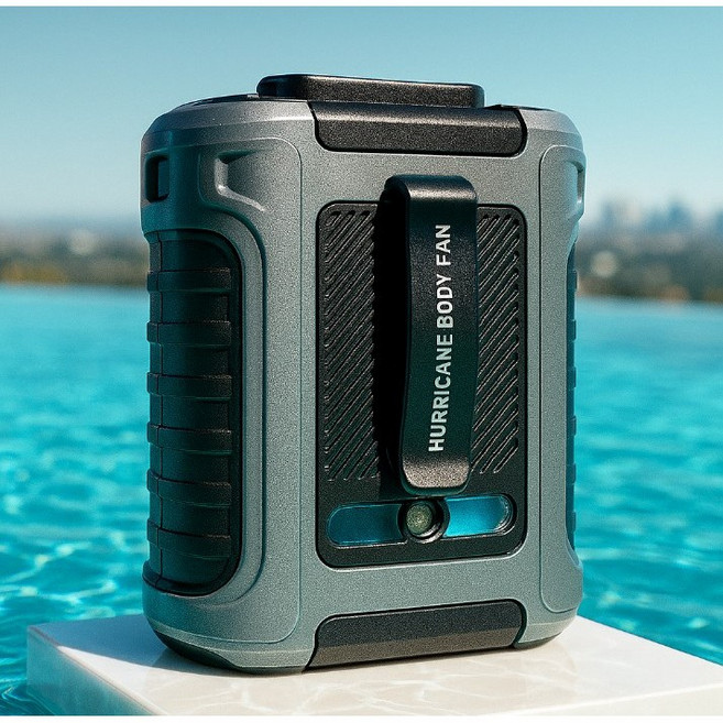 도노라이프 허리케인 휴대용 무선 허리 바디 선풍기 등풍기 8000mAh 그레이 1개