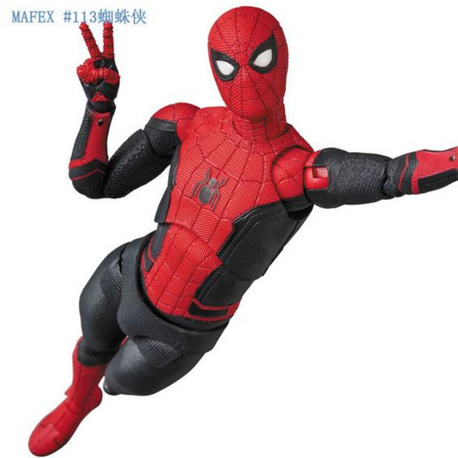 마블 어벤져스 스파이더맨 MAFEX 113 관절 가동 17cm 피규어, Spider-Man, 1개