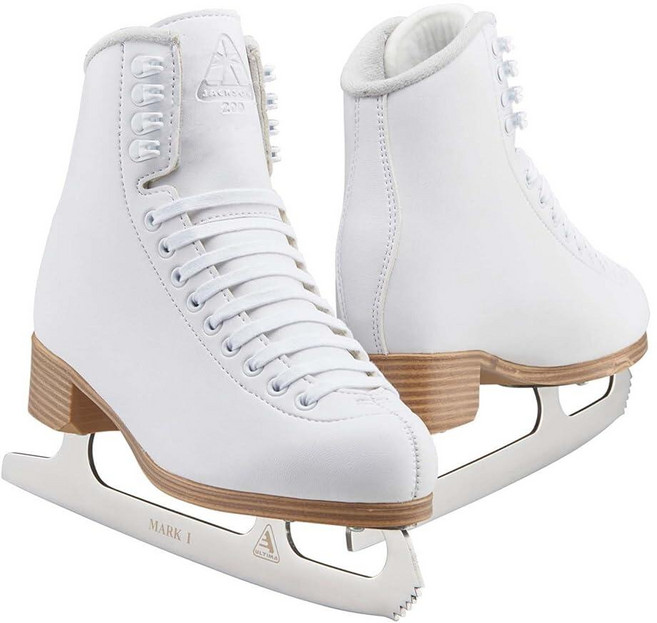 Jackson Classic 200 여성용/여아용 피겨 아이스 스케이트 미디엄 너비 토츠 사이즈 9, Tots Size-8.0, 화이트 - 마크 1 블레이드