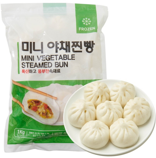 농우 미니 야채찐빵(냉동) 1KG, 1개