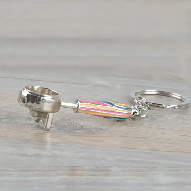 커플 에스프레소 액세서리 키 체인 탬퍼 링 유럽 스타일 아름다운 Profilter 모양 애호가, 1개