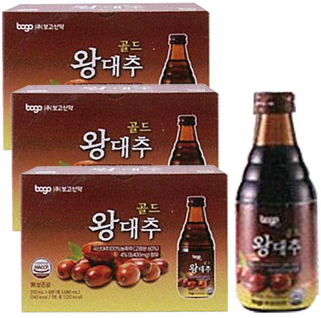 보고신약 왕대추 골드 국산대추100% 도라지 생강 농축액 음료 드링크, 24개, 210ml