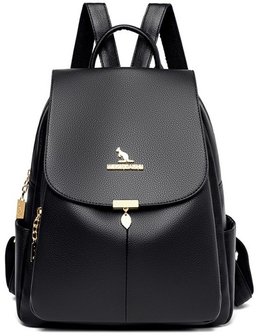 리치모리 클래식 리프 레더 백팩