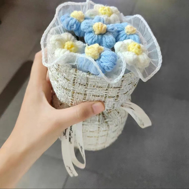泡芙花束 畢業禮物, 小號小香風藍泡芙