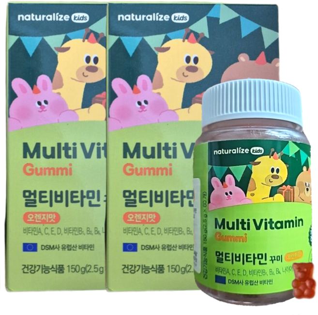키즈 멀티비타민 꾸미 영양제 저당 지방제로, 2개, 30회분