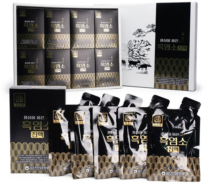 금산인삼농협 삼지원 6년근 홍삼을 품은 흑염소 진액 면역력 강화 피로회복 선물세트, 50ml, 40개