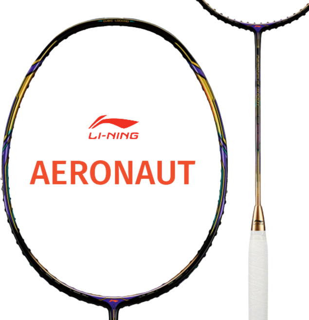 리닝 에어로넛 9000I AYPT407 배드민턴라켓, 라켓스트링작업구매, 1개, 4매듭 BG80 스트링텐션24 (여성추천)