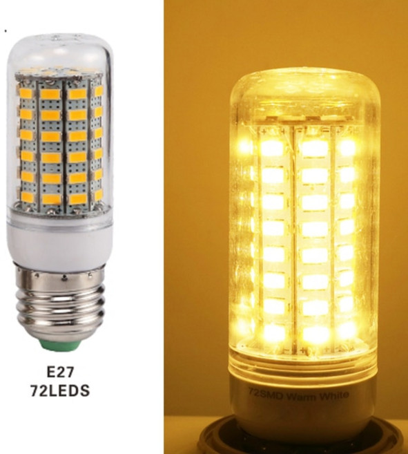 E27 E14 LED Corn Bulb 72 LEDs SMD 5730 220V Lampada LChandelier Candle Light Bombilla Co, 02 changeable, 1개