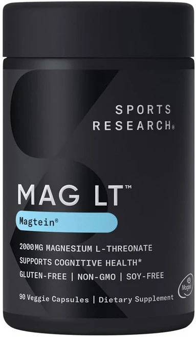 스포츠리서치 마그 LT 마그네슘 L-트레오네이트 2000mg 베지 캡슐, 1개, 90정 - 쿠팡