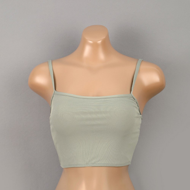 [비치팜]피즈 골지 튜브 비키니 상의 탑 여름 스윔웨어 바캉스 수영복 노와이어, 딥민트