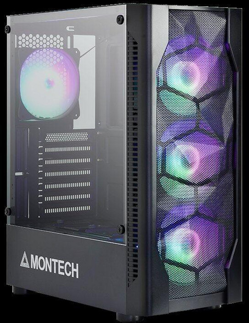 MONTECH X1 電腦機殼, 1個, 黑色