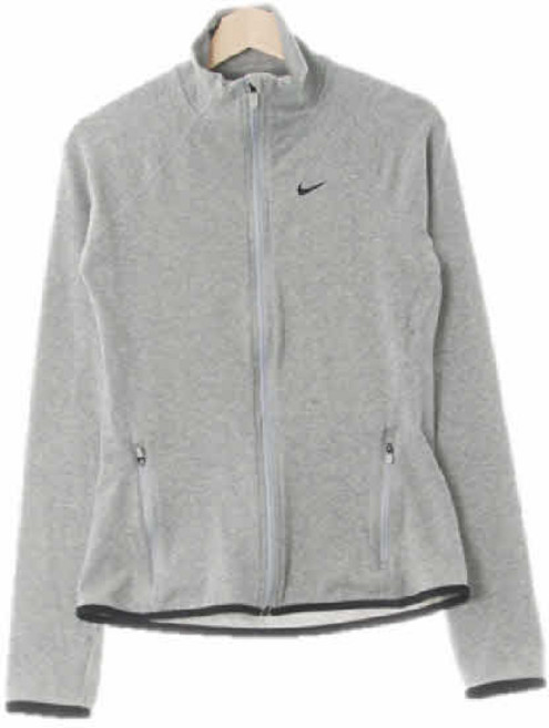 9994 NIKE멜란지그레이 드라이핏 하이넥레글런슬림집업 [L]