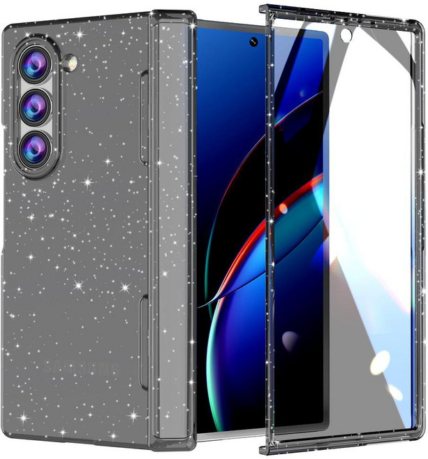 FABSPARK 삼성 갤럭시 Z 플립 7용 케이스 내장 액정보호필름 경첩 보호 크리스탈 클리어 투명 안티 옐로우 슬림 핏 아크릴 하드 PC 삼성 Z 플립 7 케이스 투명