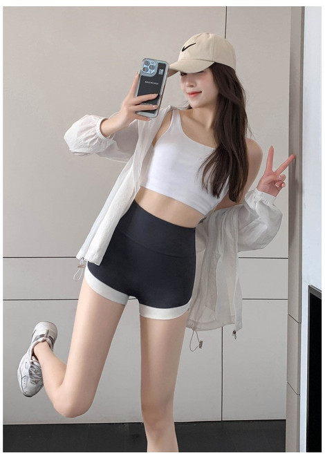 Govl 속박감 없는 여성 3부 숏팬츠 레깅스