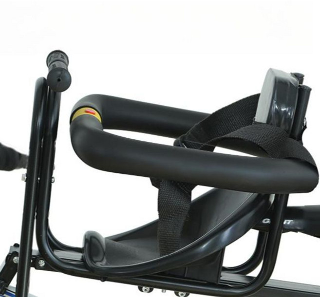 전기자전거 유아안장 시트 앞좌석 카시트 쿠션 보조 6세대 등받이 푹신한 의자 대형 팔걸이 발판, 6세대 레드 좌석 높이 조절 쿠션