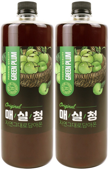 자연닮음 새콤달콤 하동 매실청 숙성 매실액 액기스 1000ml 2병 매실원액, 1L, 2개, 2개