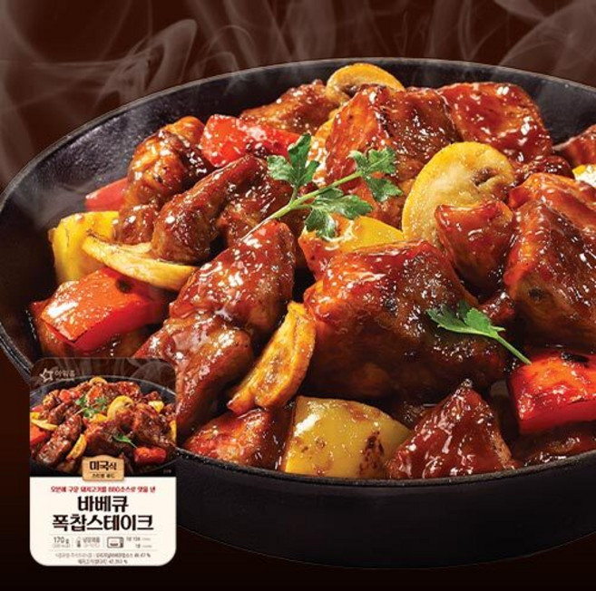 냉장 아워홈 바베큐폭찹스테이크 170g 1BOX(5입), 5개