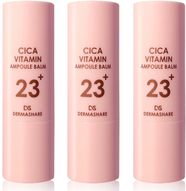 멀티밤 주름케어 광채스틱 주름스틱 시카 비타민 무자극 기미케어 주름개선 미백 크림 탄력 수분 보습 더마쉐어 앰플밤 11g, 3개