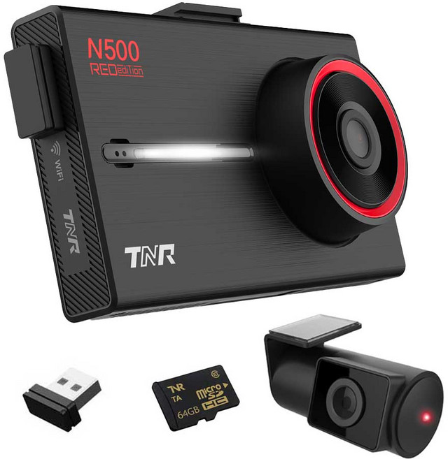 현대티앤알 2채널 전후방 FHD+FHD N500 와이파이 블랙박스 A/S 2년 보증, 전국 무료 방문 설치+GPS, 64GB