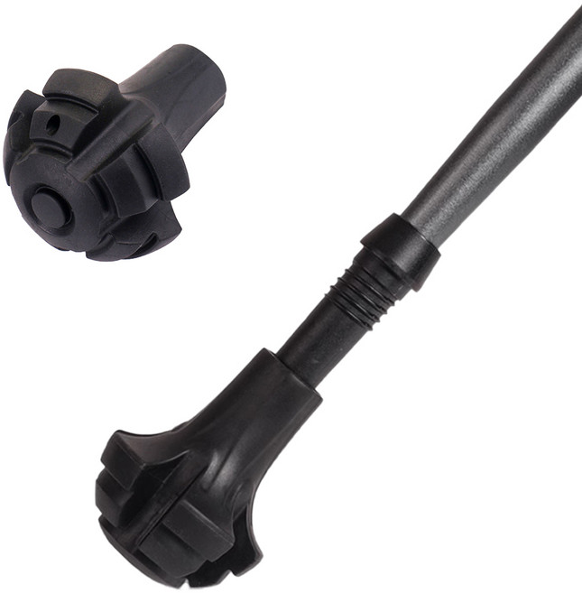 아띠꼴로 등산스틱 고무 패킹 마개 촉 바스켓 보호캡 부품, 블랙, 2세트