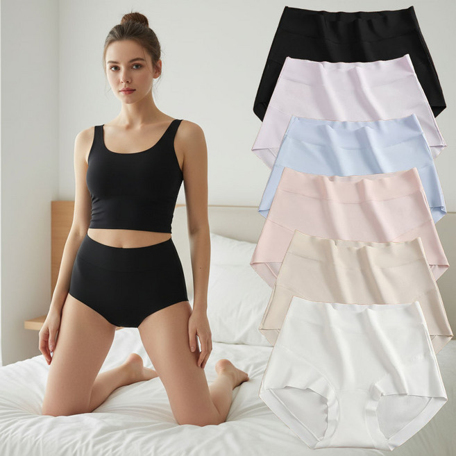 세리아 여성 데일리 하이웨스트 면팬티 6종세트