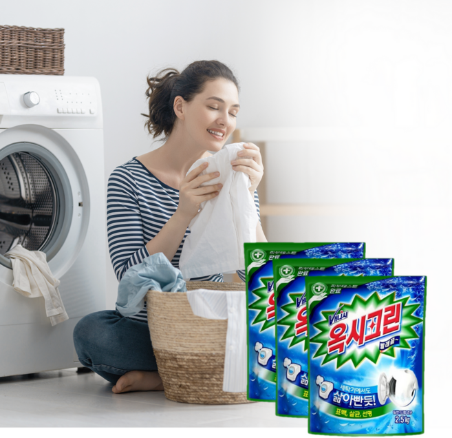 옥시크린 세탁 표백세제, 2.5kg, 3개