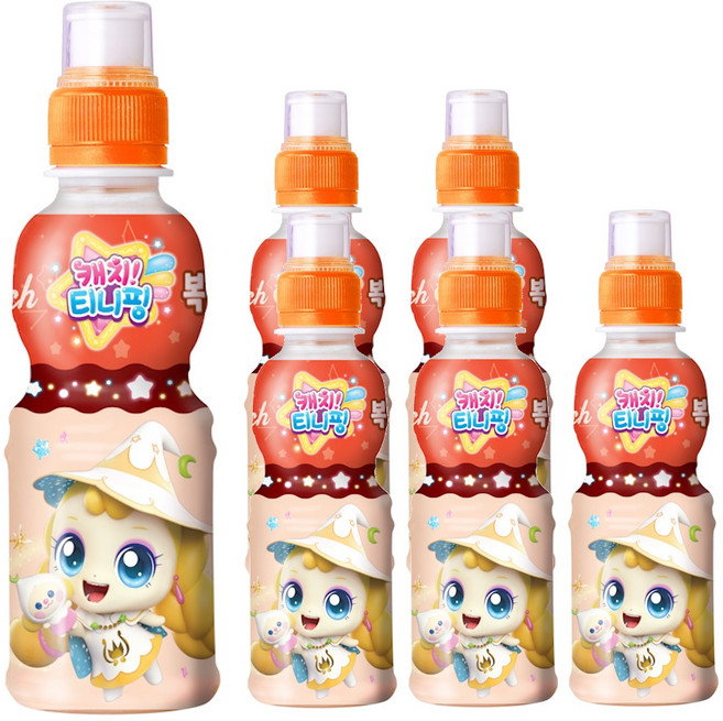 웅진 캐치 티니핑 복숭아맛 200ml, 6개