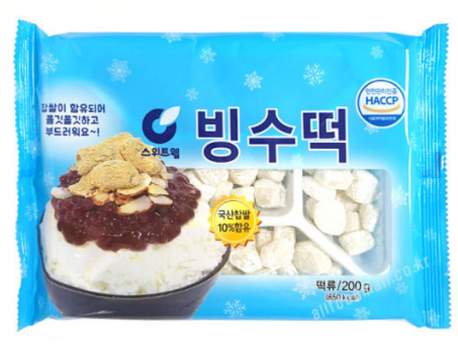스위트웰 빙수떡, 200g, 3개