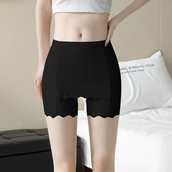 쉬폰치마속바지 커버 레이어드 숏 골프 비침방지 레깅스 Y존 빅사이즈 여성 아이스실크 여름