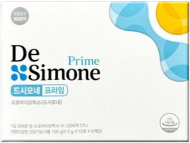 드시모네 프라임 2.5g + 10포 + 6개입 (재고 000개), 1개, 60정