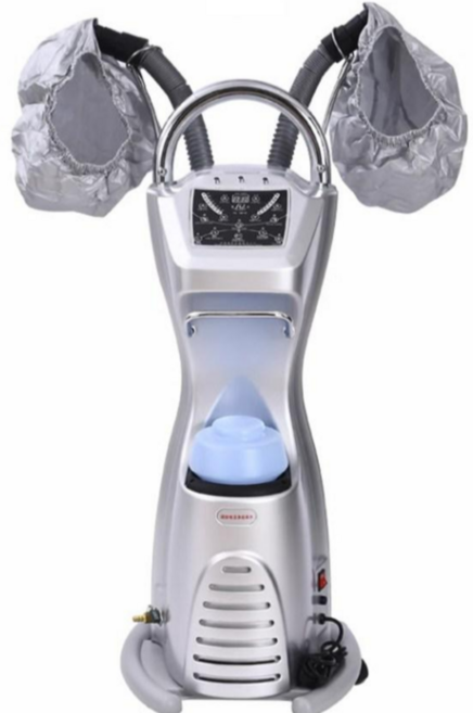 피앤케이 미용실 헤어스팀기 미스트기 헤어캡 머리 스팀 미용 기계 스티머, 실버