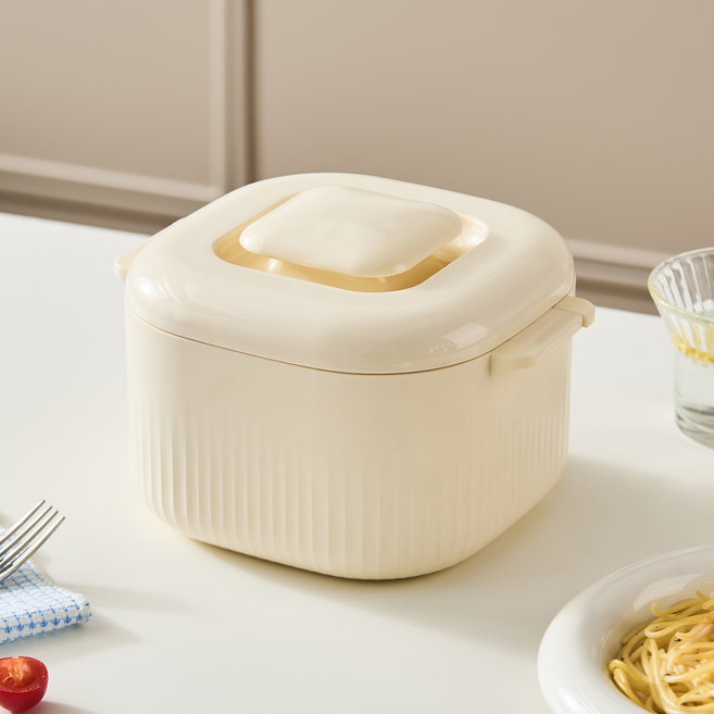 피크르 전자레인지 저당밥솥 1700ml 대용량, 1개, 베이지