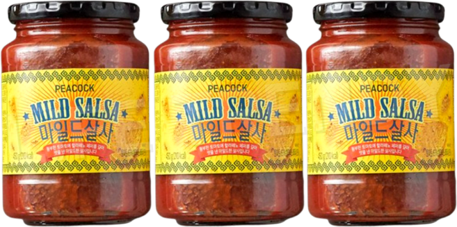 피코크 마일드 살사소스, 450g, 3개