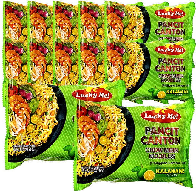 필리핀 럭키미 판싯칸톤 깔라만시 Lucky Me Pancit Canton Kalamansi, 12개