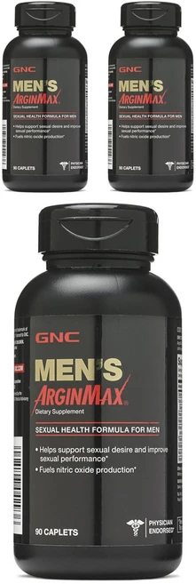 GNC 멘스 아르긴맥스 섹슈얼 헬스 포뮬러 캐플렛, 90정, 3개 - 쿠팡