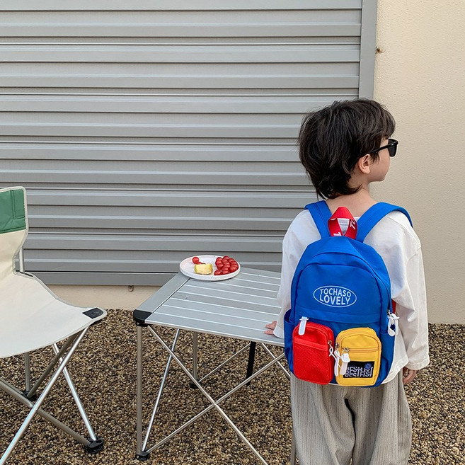 키즈브릭스 투포켓 컬러풀 키즈 캐주얼 백팩