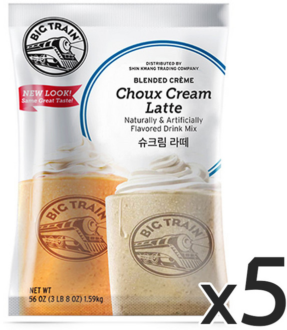 빅트레인 슈크림 라떼 파우더, 1.59kg, 5개