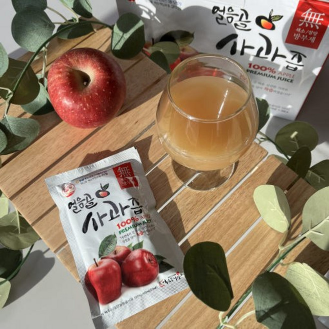 얼음골 사과즙 100% 착즙 120ml [원산지:국산(경상남도 밀양시)], 50개